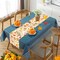 Pumpkin Fall Table Runner, Maple Leaf Autumn Thanksgiving - (Orange 2, 13x72 Inches)